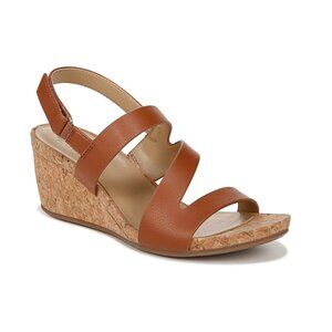 Naturalizer Adria Wedge Sandals  MSRP $89 Strappy ComfortBrown Size 8 Wide